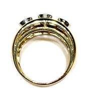 Ring Sommer Woman Anni '80 in Yellow Gold Diamante 0.26 Ct TRILOGY DIA CT 0.26 VS/G - TRILOGY DIA CT 0.26 VS/G